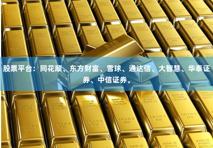 股票平台：同花顺、东方财富、雪球、通达信、大智慧、华泰证券、中信证券。